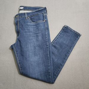 Levi's 711 Women 33 Dark Wash Mid Rise Skinny Jeans